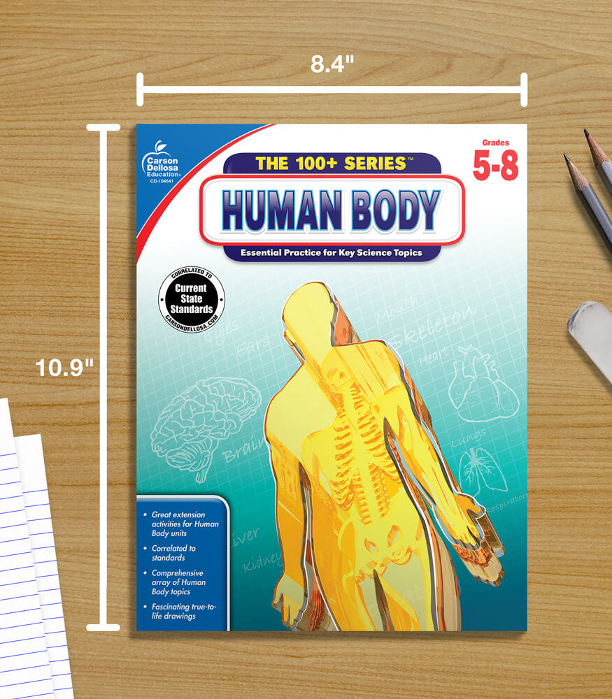 Human Body Workbook Grade 5-8 Paperback