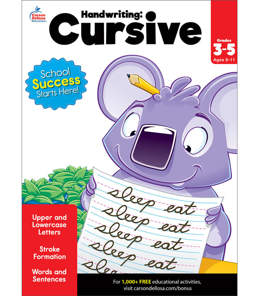 Handwriting: Cursive Workbook Grade 3-5 Paperback