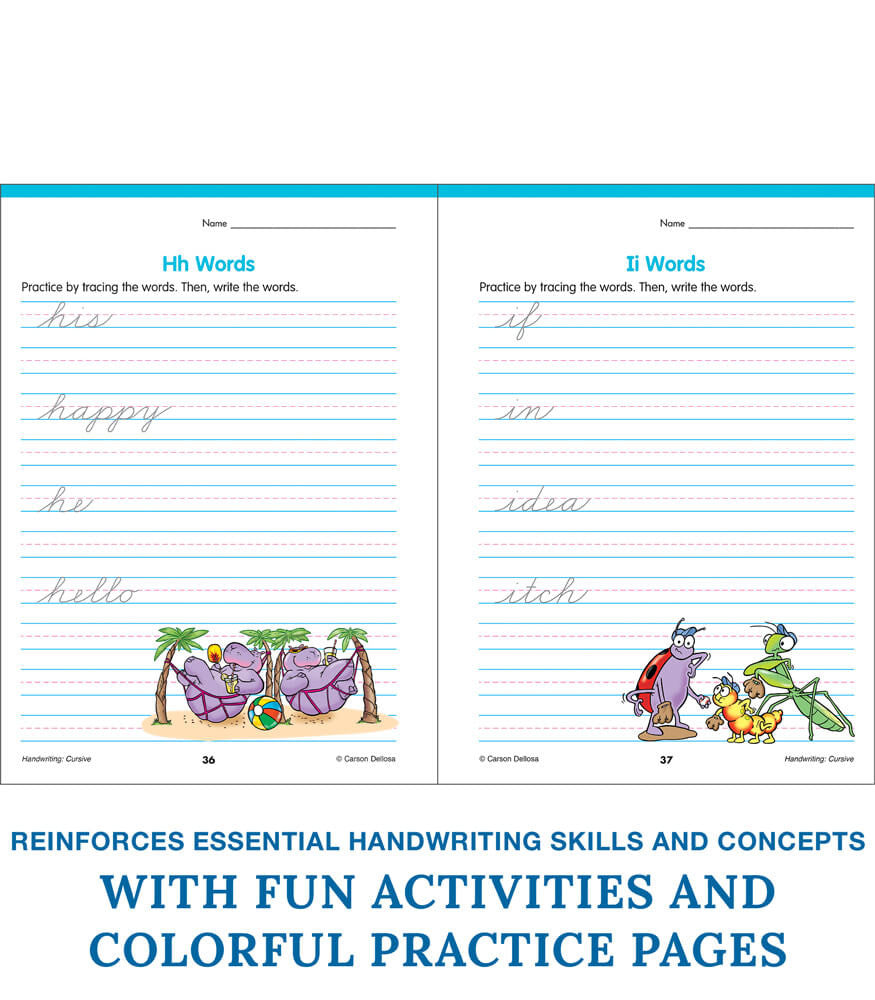 Handwriting: Cursive Workbook Grade 3-5 Paperback