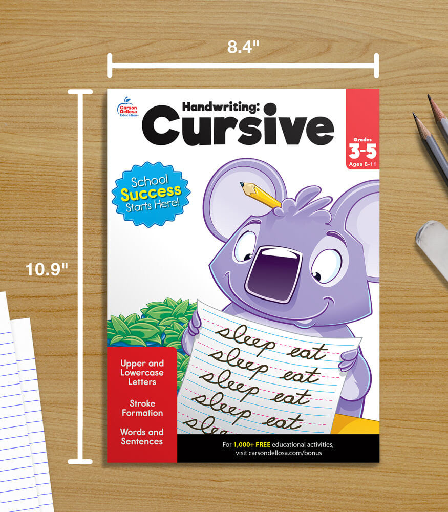 Handwriting: Cursive Workbook Grade 3-5 Paperback