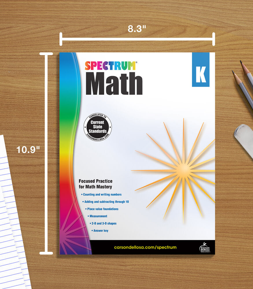 Spectrum Math Workbook Grade K Paperback