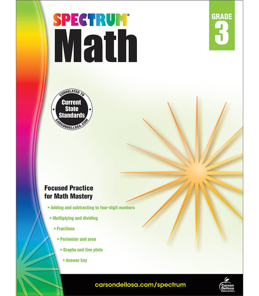 Spectrum Math Workbook Grade 3 Paperback