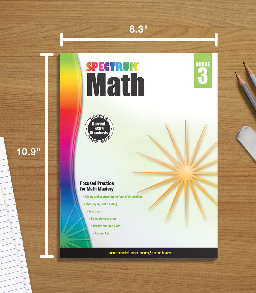 Spectrum Math Workbook Grade 3 Paperback