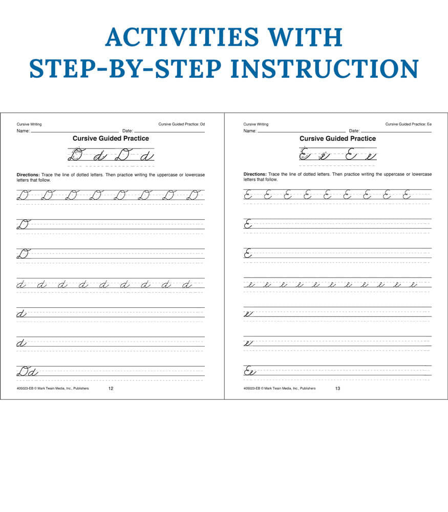 Cursive Writing: Instruction, Practice, and Reinforcement Workbook Grade 4-9 Paperback